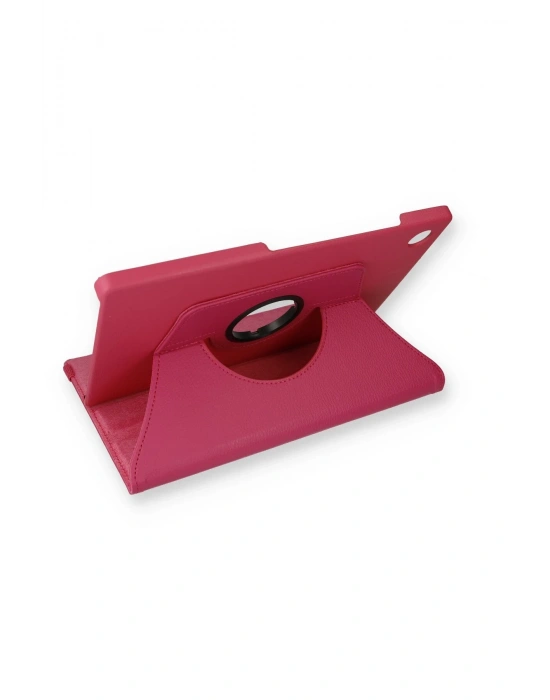 Newface Samsung Galaxy Tab A9 Kılıf 360 Tablet Deri Kılıf - Pembe