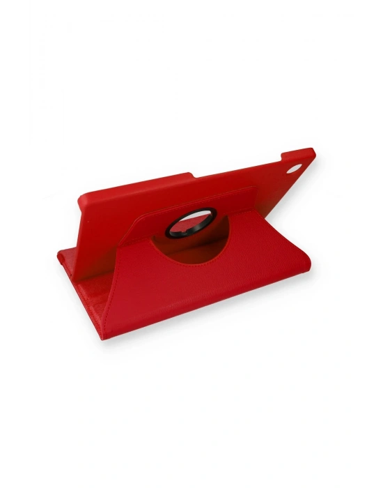 Newface Samsung Galaxy Tab A9 Plus Kılıf 360 Tablet Deri Kılıf - Kırmızı