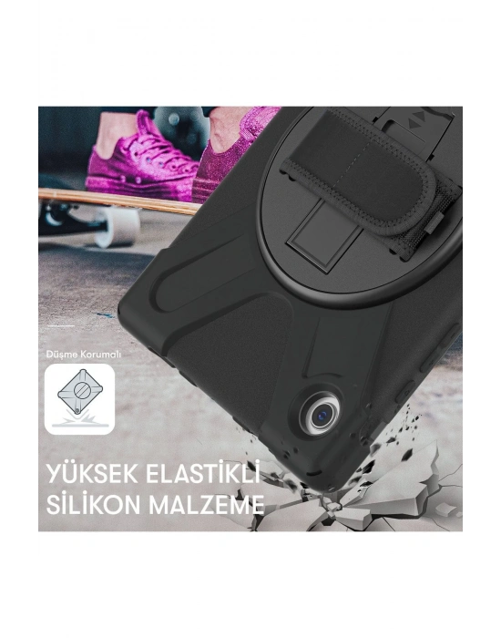 Newface Samsung Galaxy Tab A9 Plus Kılıf Amazing Tablet Kapak - Siyah