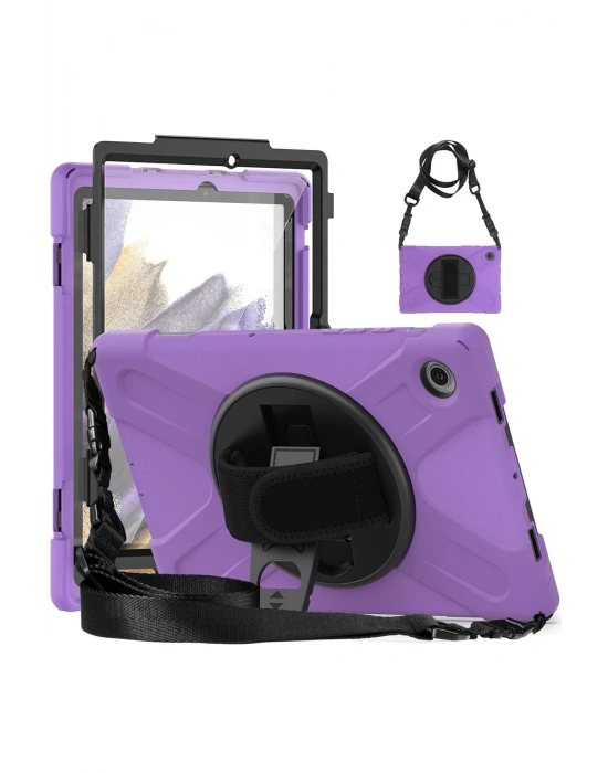 Newface Samsung Galaxy X200 Tab A8 10.5 Kılıf Amazing Tablet Kapak - Mor