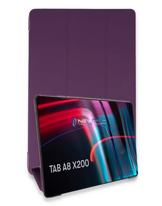 Newface Samsung Galaxy X200 Tab A8 10.5 Kılıf Tablet Smart Kılıf - Mor