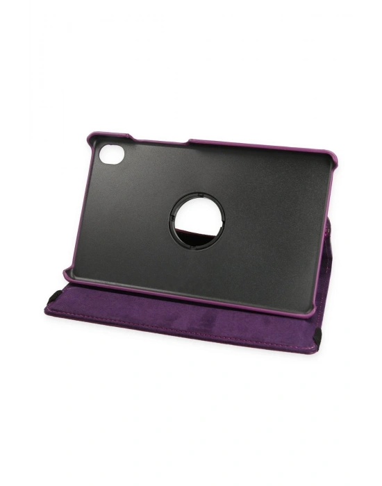 Newface Samsung Galaxy X510 Tab S9 FE 11 Kılıf 360 Tablet Deri Kılıf - Mürdüm