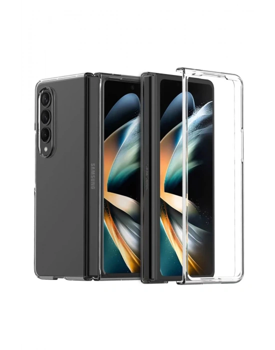 Newface Samsung Galaxy Z Fold 3 Kılıf Fold TPU Silikon - Şeffaf