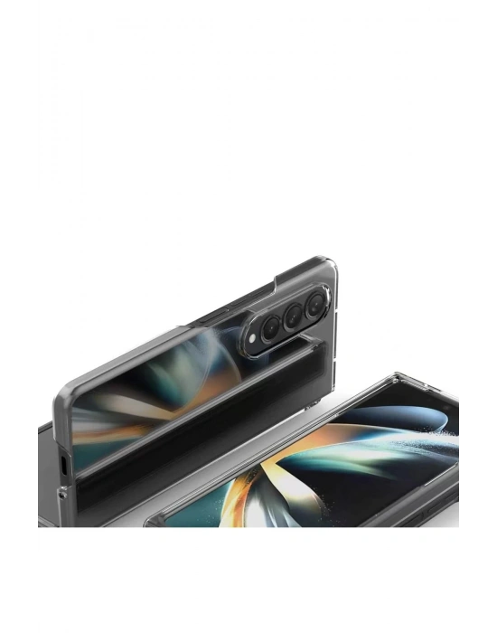 Newface Samsung Galaxy Z Fold 3 Kılıf Fold TPU Silikon - Şeffaf