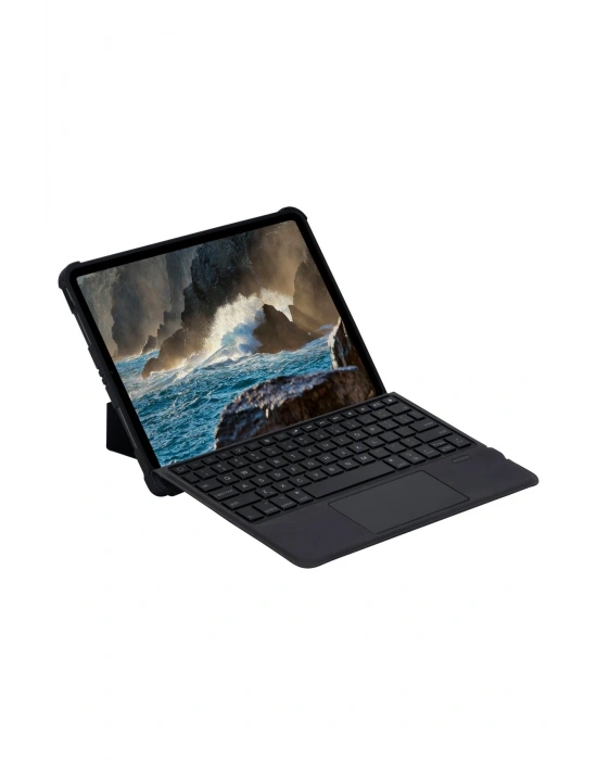 Newface T5206D iPad 10.2 (7.nesil) Kılıf İnter Ledli Klavyeli Tablet Kılıfı - Siyah