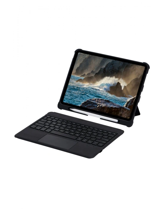 Newface T5206D iPad 10.2 (7.nesil) Kılıf İnter Ledli Klavyeli Tablet Kılıfı - Siyah