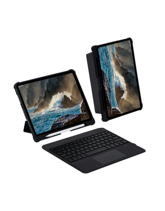 Newface T5206D iPad 10.2 (7.nesil) Kılıf İnter Ledli Klavyeli Tablet Kılıfı - Siyah