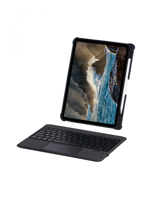 Newface T5209D iPad Pro 12.9 (2021) Kılıf İnter Ledli Klavyeli Tablet Kılıfı - Siyah