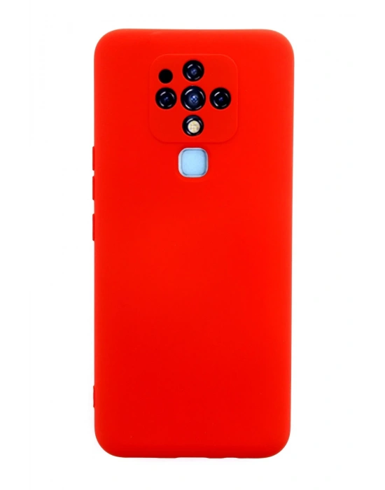 Newface Tecno Camon 16 Kılıf Nano içi Kadife Silikon - Kırmızı