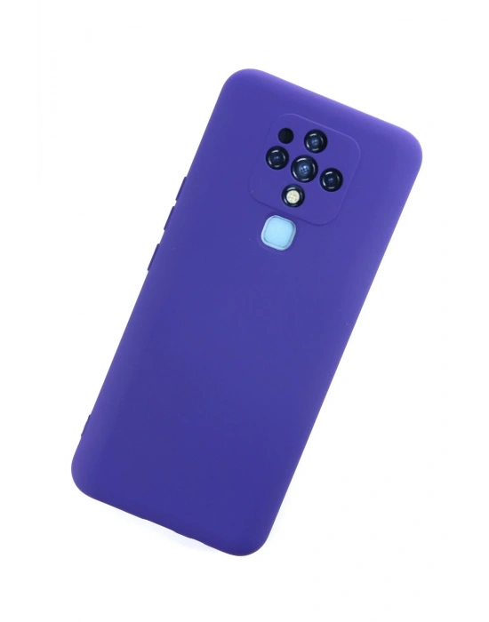 Newface Tecno Camon 16 Kılıf Nano içi Kadife Silikon - Mor