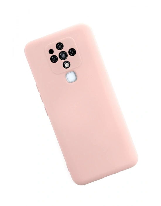 Newface Tecno Camon 16 Kılıf Nano içi Kadife Silikon - Pudra