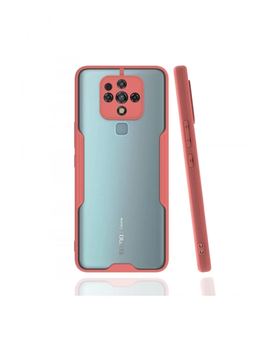 Newface Tecno Camon 16 Kılıf Platin Silikon - Pembe