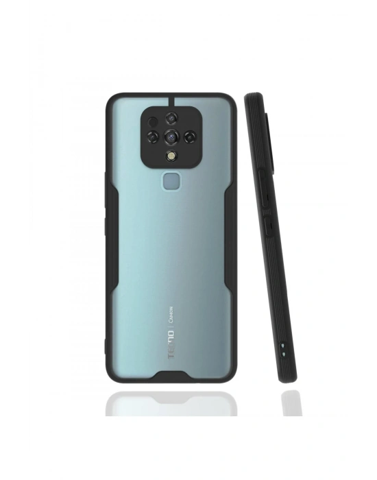 Newface Tecno Camon 16 Kılıf Platin Silikon - Siyah