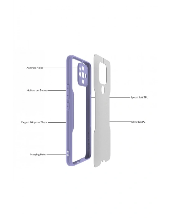 Newface Tecno Camon 16 Kılıf Platin Silikon - Siyah