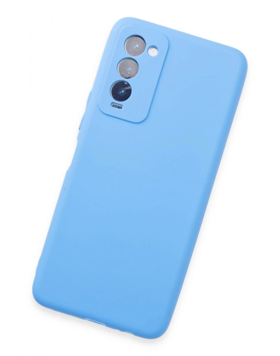 Newface Tecno Camon 18 Kılıf First Silikon - Mavi
