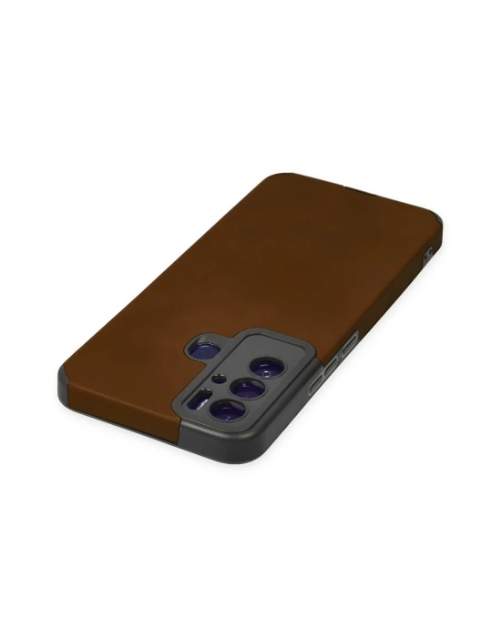 Newface Tecno Pova Neo Kılıf Loop Deri Silikon - Kahverengi