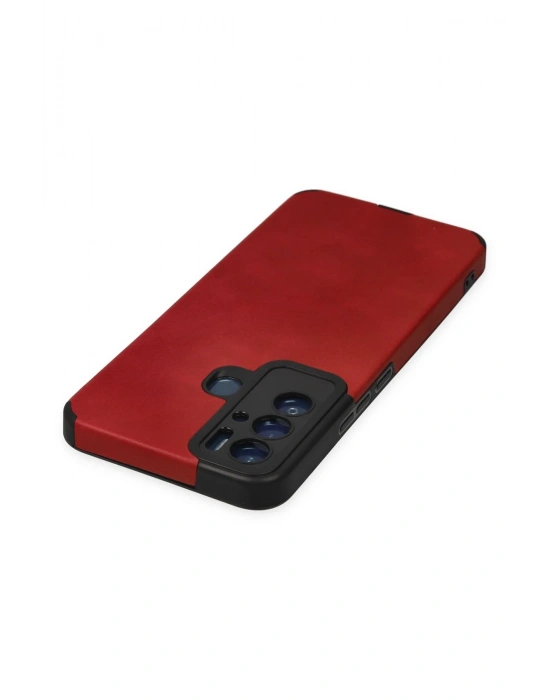 Newface Tecno Pova Neo Kılıf Loop Deri Silikon - Kırmızı