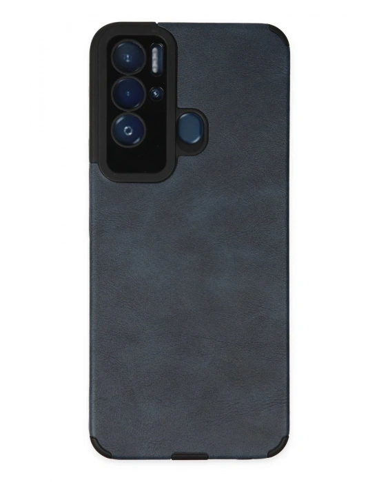 Newface Tecno Pova Neo Kılıf Loop Deri Silikon - Lacivert