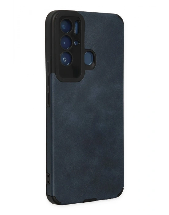 Newface Tecno Pova Neo Kılıf Loop Deri Silikon - Lacivert