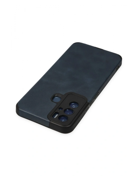 Newface Tecno Pova Neo Kılıf Loop Deri Silikon - Lacivert