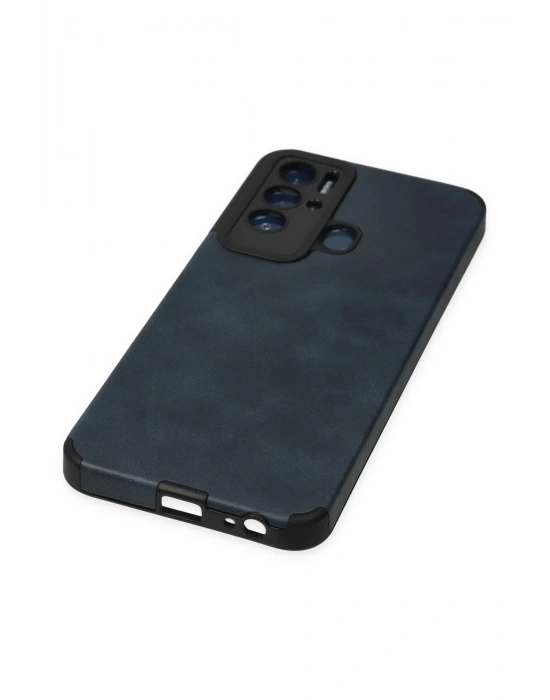 Newface Tecno Pova Neo Kılıf Loop Deri Silikon - Lacivert