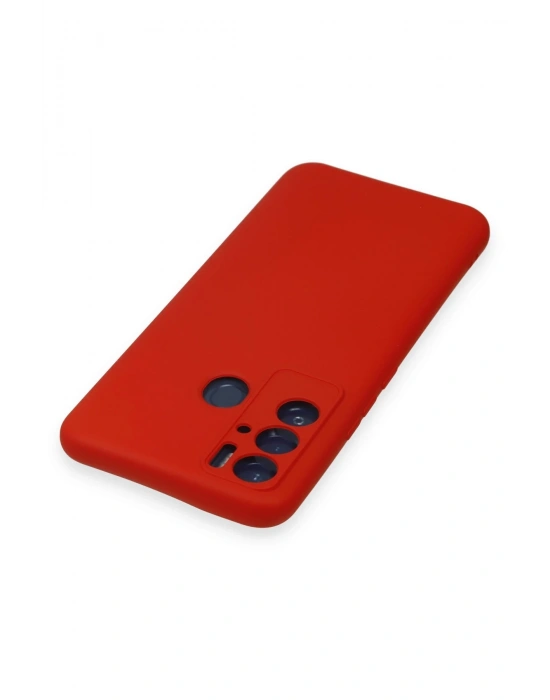Newface Tecno Pova Neo Kılıf Nano içi Kadife Silikon - Kırmızı