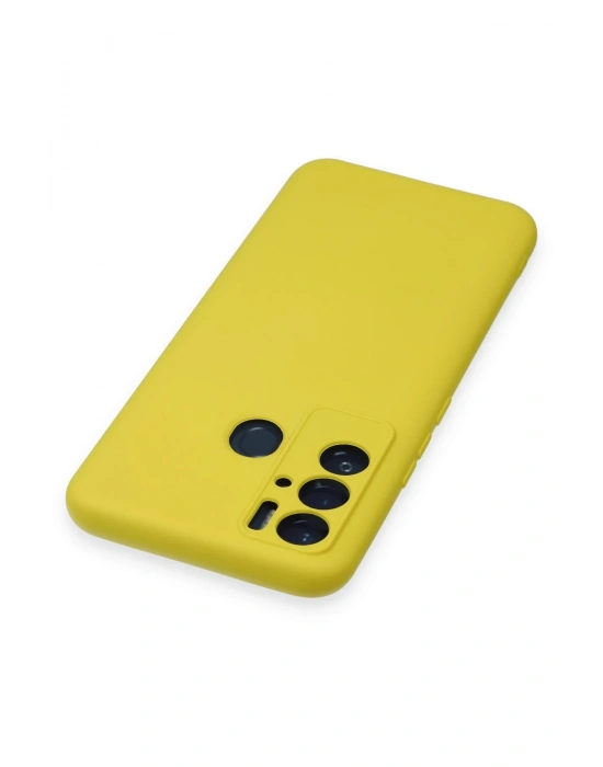 Newface Tecno Pova Neo Kılıf Nano içi Kadife Silikon - Sarı