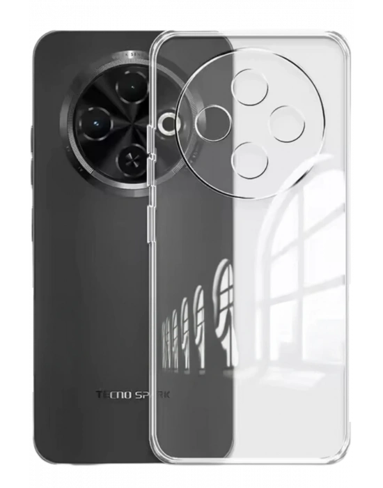 Newface Tecno Spark 30C Kılıf Lüx Şeffaf Silikon