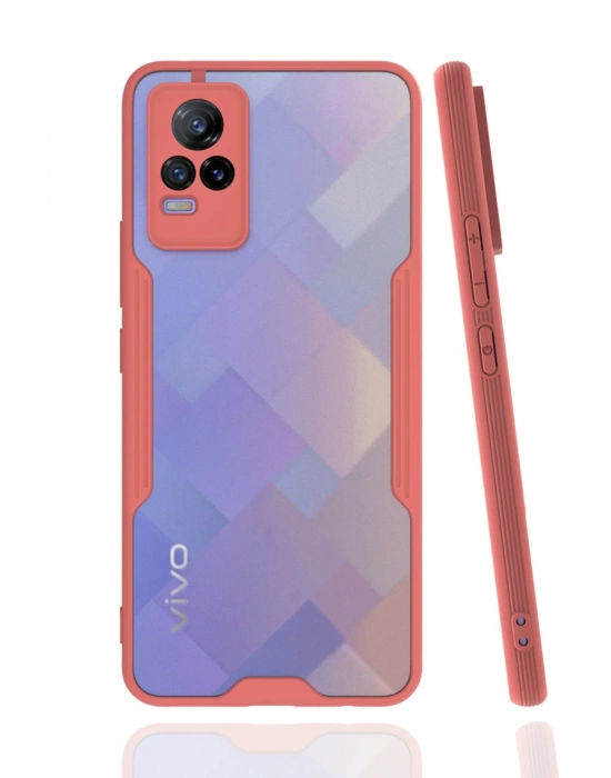 Newface Vivo V21e Kılıf Platin Silikon - Pembe