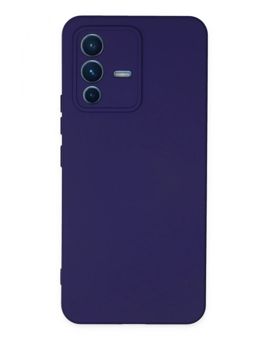 Newface Vivo V23 5G Kılıf Nano içi Kadife Silikon - Mor