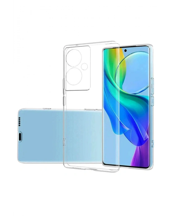 Newface Vivo V29 Lite Kılıf Lüx Şeffaf Silikon