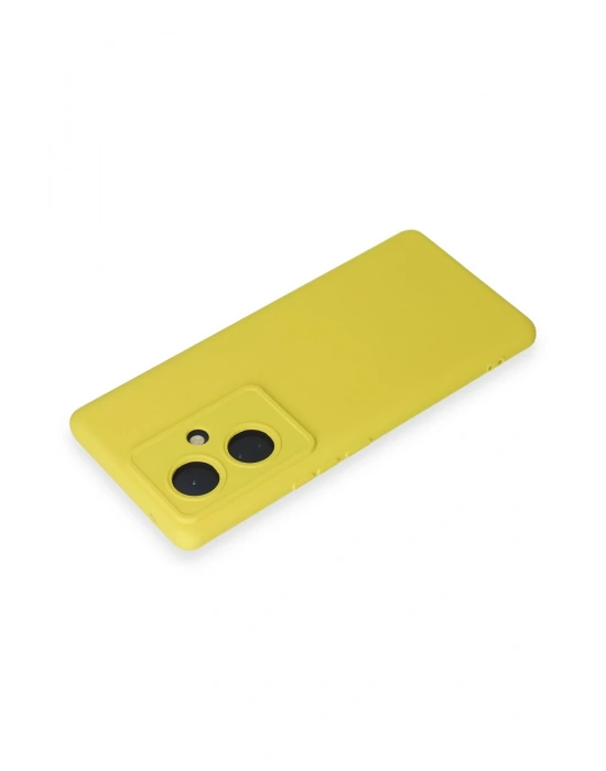 Newface Vivo V29 Lite Kılıf Nano içi Kadife Silikon - Sarı