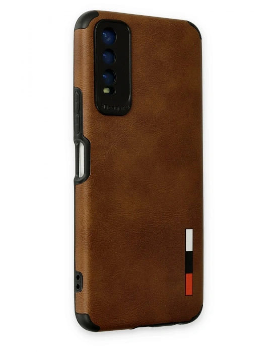 Newface Vivo Y11S Kılıf Loop Deri Silikon - Kahverengi