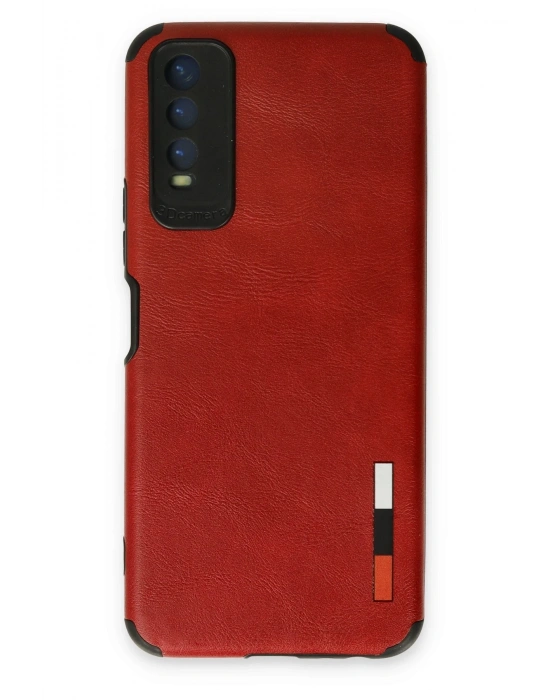 Newface Vivo Y11S Kılıf Loop Deri Silikon - Kırmızı