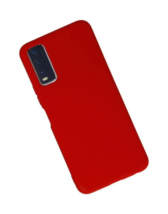 Newface Vivo Y11S Kılıf Nano içi Kadife Silikon - Kırmızı