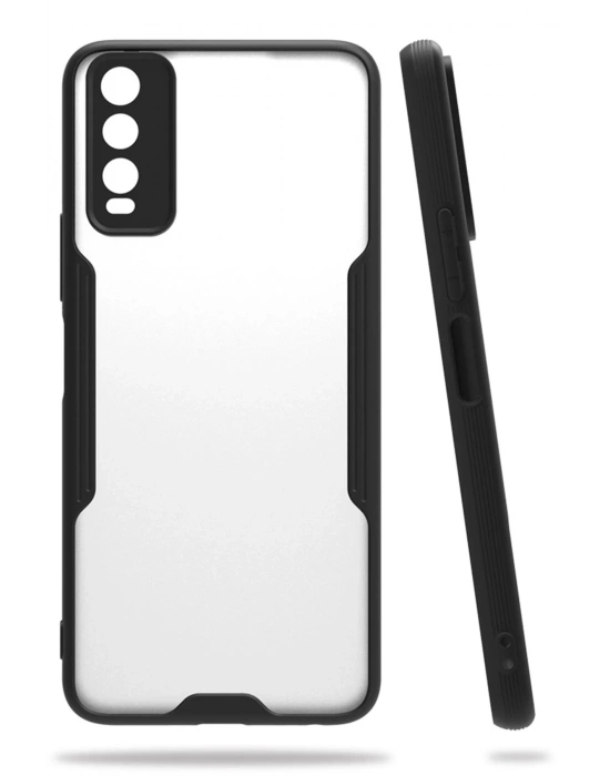 Newface Vivo Y11S Kılıf Platin Silikon - Siyah