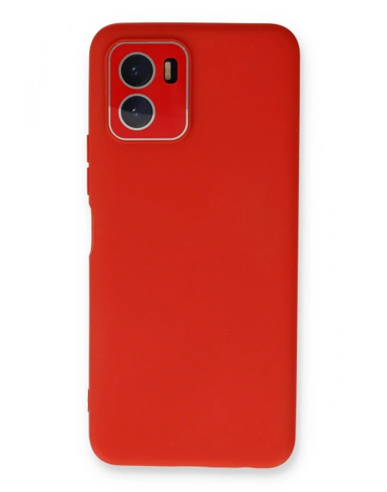 Newface Vivo Y15S Kılıf Lansman Glass Kapak - Kırmızı