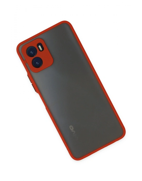 Newface Vivo Y15S Kılıf Montreal Silikon Kapak - Kırmızı