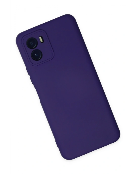 Newface Vivo Y15S Kılıf Nano içi Kadife Silikon - Mor