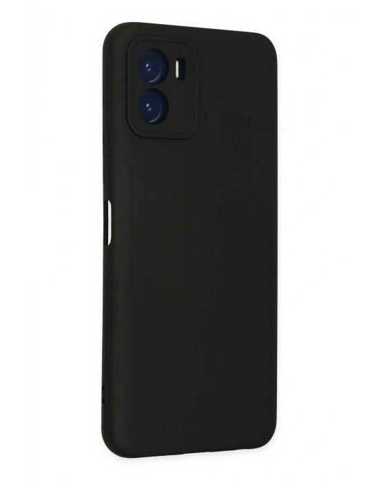 Newface Vivo Y15S Kılıf Nano içi Kadife Silikon - Siyah