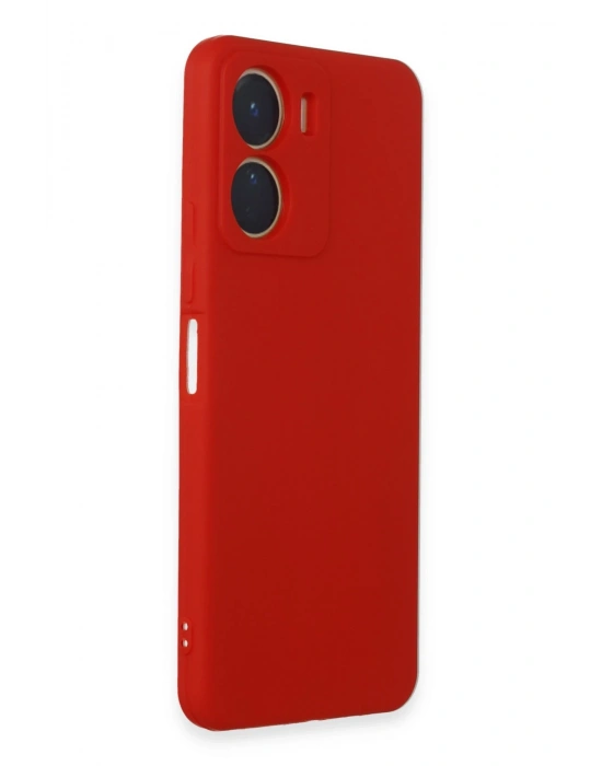 Newface Vivo Y16 Kılıf First Silikon - Kırmızı