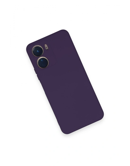 Newface Vivo Y16 Kılıf Nano içi Kadife Silikon - Mor