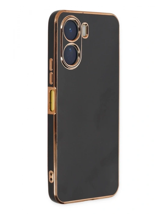 Newface Vivo Y16 Kılıf Volet Silikon - Siyah