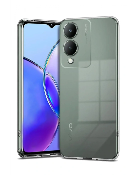 Newface Vivo Y17S Kılıf Lüx Şeffaf Silikon