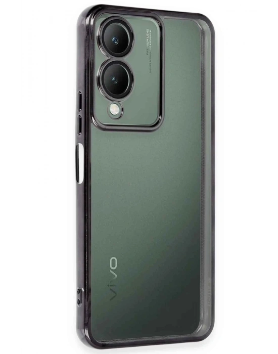 Newface Vivo Y17S Kılıf Razer Lensli Silikon - Siyah