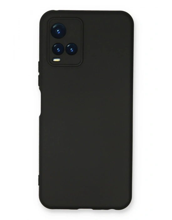 Newface Vivo Y21S Kılıf Nano içi Kadife Silikon - Siyah