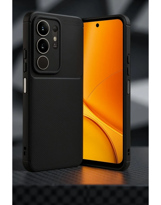 Newface Vivo Y29 4G Auto Focus Karbon Kapak - Siyah