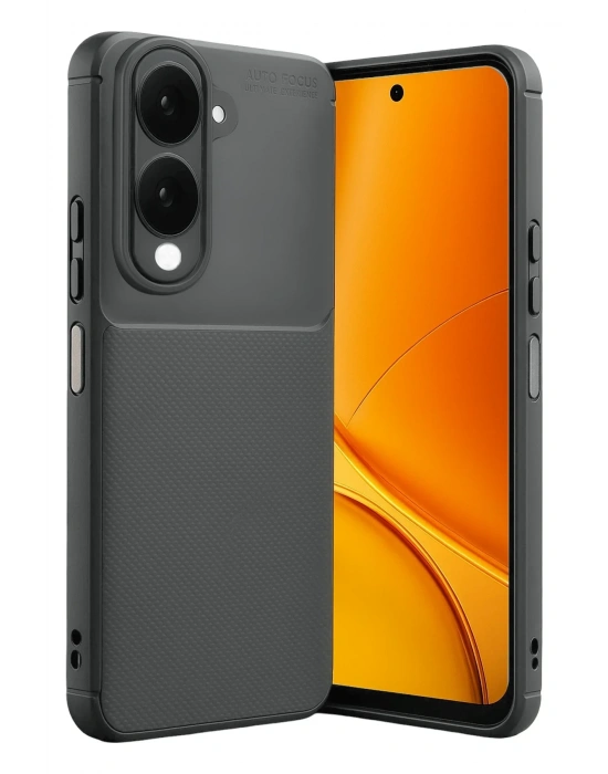 Newface Vivo Y29S Auto Focus Karbon Kapak - Gri