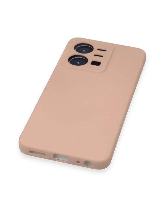 Newface Vivo Y35 Kılıf Nano içi Kadife Silikon - Pudra