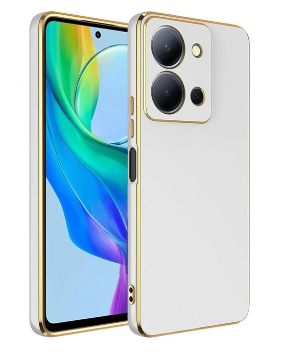 Newface Vivo Y36 Kılıf Volet Silikon - Beyaz